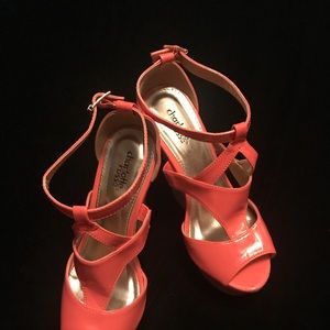 Coral Tall Wedge Sandals